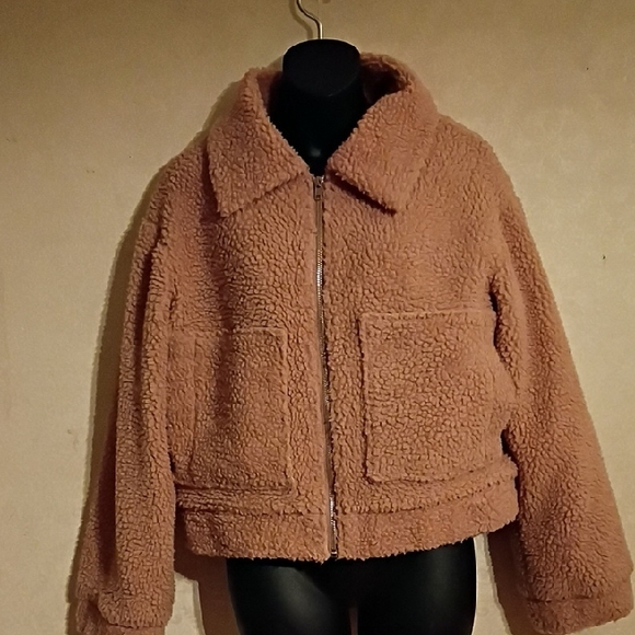 Princess Polly Mauve/ Rose Cozy Teddy Jacket. Size 6.Pretty Fall Color. - Picture 4 of 14